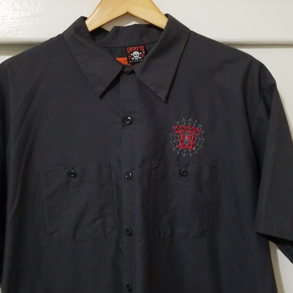 Lucky 13 Mens Shop Shirt XXL